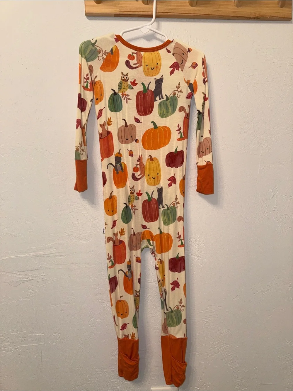 Little Sleepies Convertible Pajamas Fall Pumpkin Pals Bamboo Zippy PJ